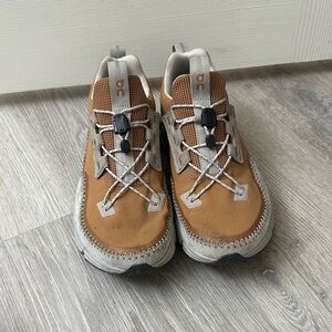 On Running Women's Shoes in Tan and Gray